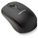 Amazon Basics 2.4 Ghz Wireless Optical Computer Mouse with USB Nano Receiver, Black