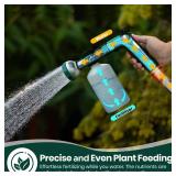 VENETIO 8-Dial Hose End Sprayer for Liquid Fertilizer/Soap | Precision Lawn, Yard & Garden Feeder with 16oz Bottle for Uniform Fertilizing and Watering Plants | Car, Dog Wash Hose Attachment Nozzle