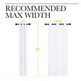 NICETOWN Draperies Curtains Panels, Blocking Out 50% Sunlight Window Treatment Curtains, Grommet Small Window Drapes for Bedroom (2 Panels, 34 by 63, Pure White)