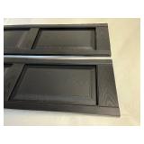 MID-AMERICA SIDING COMPONENTS 2 BLK WINDOW PANEL SHUTTERS - 14 ¾”  x 51” *$70 VALUE PER PAIR*