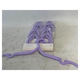 16 FOLDABLE HANGERS - GREAT FOR TRAVEL/ MOVING/ OR JUST TO SAVE SPACE, PURPLE