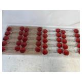 40 CHRISTMAS RED MEMO CLIPS, GREAT FOR CATERING/ HOLIDAY EVENTS/ TAILGATES, see images