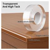 KAIYUER 0.8 in x 9.84 FT,Clear Edge Protector Strip Sharp Edge Wrap Cover Tape, Self Adhesive Protective Bumper Guards for Cabinet Door Desk Glass Table Bed Furniture, Kitchen Countertop, Waterproof