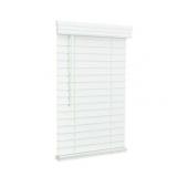 Lotus & Windoware Cordless 2 Faux Wood Room Darkening Horizontal Blind 22.5 Width x 48 Length Bright White Embossed