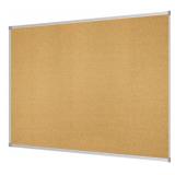 Lockways Corkboard Bulletin Board, 48x36 Inch Double Sided Cork Board, Notice Message Pin Board, Silver Aluminium Frame