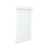 Lotus & Windoware Cordless 2-1/2 inch Faux Wood Room Darkening Horizontal Blind 23 Width x 24 Length Bright White Smooth