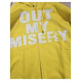 Out My Misery Yellow Zip Up Jackets Medium