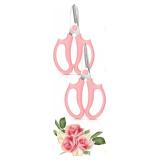 Garden Flower Scissors Floral Shears Flower Cutter Steel Floral Clippers Garden Pruning Shears with Comfort Handle for Flower Arrangement Trimming Set of 2