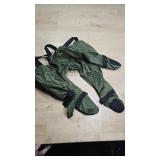 1 Pc Waterproof Dog Belly Waders with Feet - Green Small/Medium