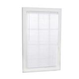 Project Source Room Darkening 1in Slat Width 47in x 64in Cordless White Vinyl Room Darkening Mini blinds