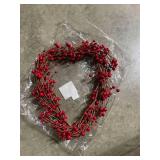 Heart shaped berry wreath