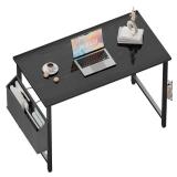 Pamray 32 Inch Computer Desk for Small Spaces with Storage Bag, Home Office Work Desk with Headphone Hook, Small Office Desk Study Writing Table