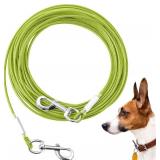 Tie Out Cable for Dogs,10/20/30/50/100FT Dog Leads for Yard Chew Proof,Heavy Duty Dog Tie Out Cable for Large Dogs Up to 250lbs,Durable Dog Runner Tether Line for Outdoor,Yard (Green, 120Ibs 50ft)