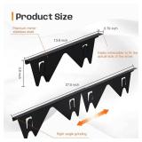 Stainless Steel Stove Gap Covers,Stove Gap Filler, Range Trim Kit, Stove Gap Guards, Heat Resistant and Easy to Clean, Easy retractable Length 13.8" to 27.5", Width 0.79",Black(2PCS)