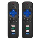 (Pack of 2) Replacement Remote Control Only for Roku TV, Compatible for TCL Roku/Hisense Roku/Onn Roku/Philips Roku Smart TVs(Not for Stick and Box)