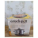 Crock-Pot 4.5qt Slow Cooker Silver: Ceramic, Glass, Stainless Steel, 3 Settings, Stay-Cool Handles, Dishwasher-Safe