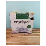 Crock-Pot SCCPCCM250-BT Mini Casserole Crock Slow Cooker 2.5 Quart White Blue