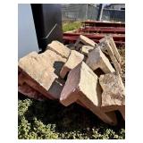 New 24 Heavy Duty Lot of Stone Styled Concrete L Shaped Paver Landscape Pieces  