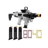 New IZOKEE Combination Soft Bullet Toys Gun, Empty Shell Ejecting Design, 2 Modes Blasting Toy Foam Blaster w/ 80 Soft Foam Bullets, 3 Magazines, Wild Grey