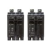 2 New General Electric GETHQB2130 GE THQB2130 2P30A Model C 120/240 Bolt-ON Line Circuit Breakers, Black