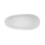 New Open Box Jacuzzi Stretto 67” Freestanding Acrylic Soaking BathTub w/ Overflow, White *$1,800 Retail*