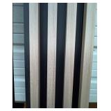 New 2-Pieces 102 In. x 6.5 In. x 0.94 In. WPC 3D Wood Styled Wall Paneling for Interior Wall Decor Light, Black