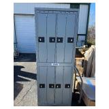 Never Been Used Cintas Heavy Duty 8 Unit Cubby-Hole Uniform Locker 31”x81”, Grey