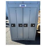 Never Been Used Cintas Heavy Duty 8 Unit Cubby-Hole Uniform Locker 31”x81”, Grey