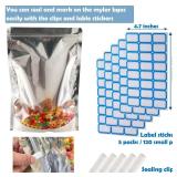 200 Pack Reclosable Small Mylar Bags for Food Storage 3.5 x 5.5 Stand Up Ziplock Pouch Bags Bulk Resealable Smell Proof Aluminum Silver Foil Bags with Clear Window Kitchen Storage Edible Packaging