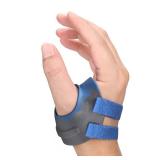 Velpeau CMC Thumb Brace for Osteoarthritis   with Shape memory Restriction Splint, CMC Joint Stabilizer, Basal Thumb Arthritis Pain Relief and Support for Women and Men (Blue, Right Hand, Medium)