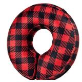 BENCMATE Protective Inflatable Collar for Dogs and Cats   Soft Pet Recovery Collar Does Not Block Vision E Collar (Medium, Plaid)