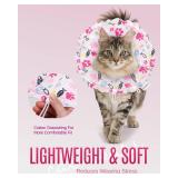 FAYOGOO Cat Cone Collar Soft   Adjustable Cat Recovery Collar After Surgery   Lightweight Soft Cone for Cats to Stop Licking