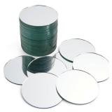 Juvale 50 Pack of Small Round Mirrors for Crafts, 3 Inch Glass Tile Circles for Wall and Table Decor, Mosaics, DIY Home Projects, Decorations, Arts and Crafts Supplies