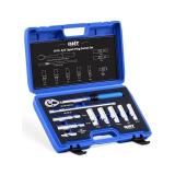 Orion Motor Tech 10pc 3/8 inch Drive Spark Plug Socket Set with 72 Tooth Click Torque Wrench, Magnetic Swivel Sockets, Universal Joint & Extension Bar, Cr V Steel Magnetic Spark Plug Socket