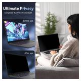 Laptop Privacy Screen 15.6 Inch Compatible with HP/Dell/Acer/Samsung/Asus/Lenovo/Toshiba,16 9 Aspect Removable Anti Glare Blue Light Filter Protector, 15.6 in Laptop Privacy Screen Shield