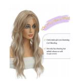 PANEWAY Hair Toppers For Women 20inch Long Wavy Curly Hair Topper Honey Blonde With Highlights Clip In Synthetic Wiglets Hair Pieces For Women