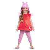 Disguise Peppa Pig Costume for Girls, Official Nick Jr Character Jumpsuit Dress and Hat, Classic Toddler Size Small (2T)