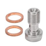 Brake Banjo Bolt Stainless Steel For Turbo Oil Feed 1.5mm Restrictor 7/16in 24 Bracket Line Clutch