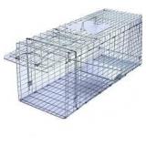 Faicuk Large Collapsible Humane Live Animal Cage Trap for Raccoon, Opossum, Stray Cat, Rabbit, Groundhog and Armadillo - 32" x 11" x 13"