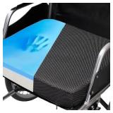 CYLEN Ifoam Gel Infused Memory Foam Layer Wheelchair Cushion - Seat Cushion for Wheelchair-Office Chair, Kitchen Chair, Car Seats-Pressure Sore and Tailbone Pain Relief-High Dense Polyfoam Base(Black)