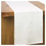 Letjolt White Table Runner Rustic Table Runner 12x72 Inches Cotton Table Runner Plain Table Runner