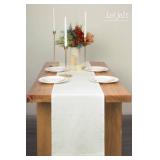 Letjolt White Table Runner Rustic Table Runner 12x72 Inches Cotton Table Runner Plain Table Runner