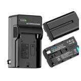 Artman NP-F550 Battery 2-Pack and Wall Charger for Sony NP F550, F530, F970, F960, F770, F750, F330, CCD-SC55, TR516, TR716, TR818, TR910, TR917 Camera, CN-160, CN-216 LED Video Light (2600 mAh)