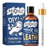 HIQILI Leather Essential Oil Premium Fragrance Oil for Diffuser Soap Massage Perfume Men 3.38 Fl Oz Halloween Thanksgiving