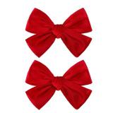 Christmas Velvet Hair Bows Alligator Clips for Girls Red Bow Clip for Hair Bowknot Alligator Barrettes Baby Girls Christmas Hair Accessories Red Bows Toddlers Kids