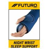 FUTURO Night Wrist Support, Left or Right, Adjustable, Helps Provide Nighttime Relief of Carpel Tunnel Symptoms, Made of Breathable Material, Easy-to-Use Sleeve Design, One Size Fits Most (48462ENR)