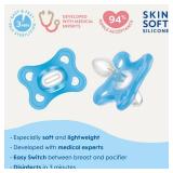 MAM Comfort Baby Pacifier, 100% Lightweight Silicone, Sterilizer Case, 0-3 Months (Pack of 2)