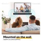 Soundbar Mount Wall Brackets - Easy to Install Anti-Drop Universal Sound bar Mounts under TV, Speaker Shelf Mounting Holder for Samsung, Bose, Vizio, LG, Sony, JBL, Polk, Roku, Sonos, Onn, TCL