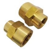 Legines NPT Reducing Coupling Brass 1/4" Female x 1/8" Female, Hex Reducer Coupler Adapter Pipe Fitting 1200psi (Pack of 2)