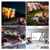 Portable Projector Screen with Stand Outdoor: Camping Projection Screen 80 inch 4K Movie Screen for Home Backyard Indoor 16:9 HD Night